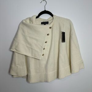 Eloquii Off-White Button-Up Poncho